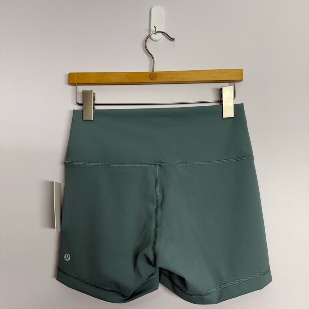 Lululemon Wunder Train High-Rise Short 4" Crater Blue Size 10 NWT Teal - Picture 3 of 5